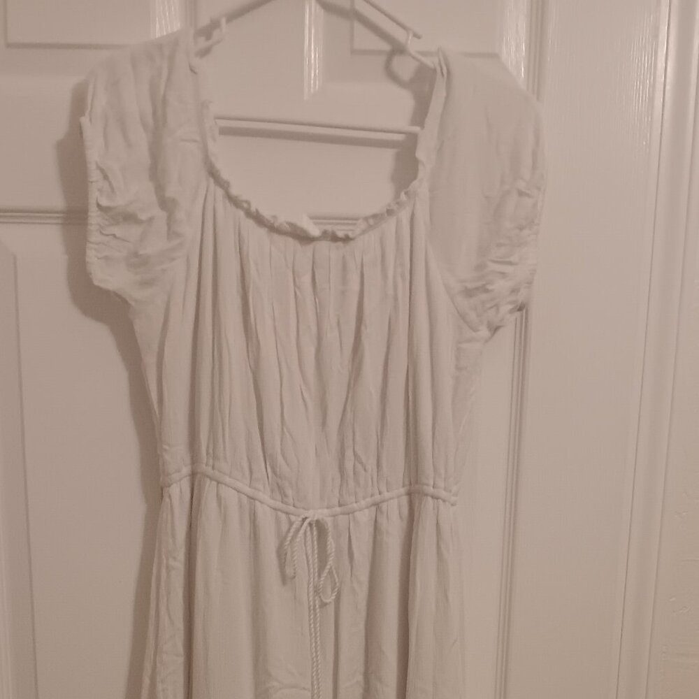 High Low Mamma Mia Blue Embroidered Hem Dress